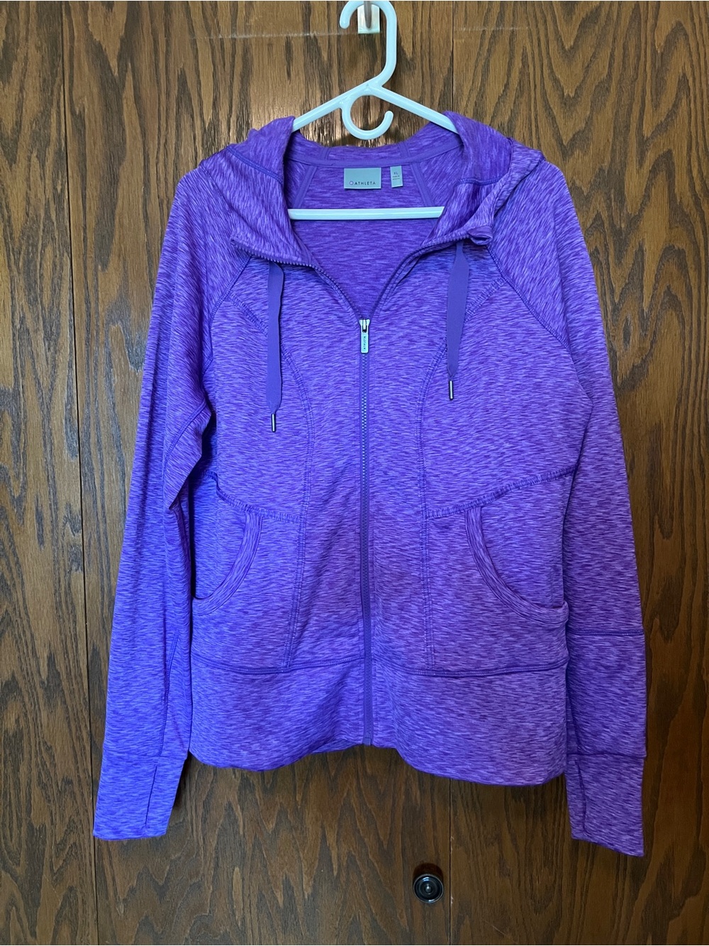 Athleta Purple Heather Full-Zip Hoodie
